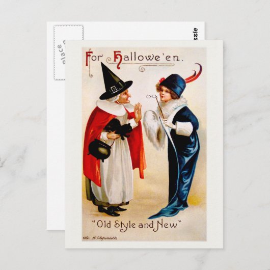 Ellen H. Clapsaddle:旧スタイルと新旧 ポストカード (正面/裏面)