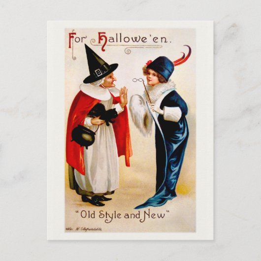 Ellen H. Clapsaddle：旧スタイルと新旧 ポストカード (正面)