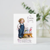 Ellen H. Clapsaddle：木の束を持つ子 ポストカード (スタンド正面)