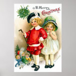 Ellen H. Clapsaddle: Boy and Girl with Toys ポスター<br><div class="desc">Another beautiful vintage Christmas poster featuring a boy and a girl with toys,  painted by the American illustrator/commercial artist Ellen Hattie Clapsaddle. 






com</div>