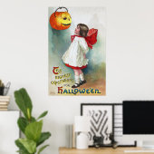 Ellen H. Clapsaddle: Girl with Jack O'Lantern ポスター (ホームオフィス)