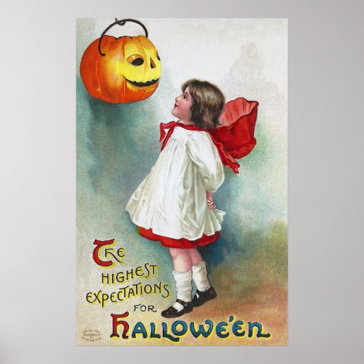 Ellen H. Clapsaddle: Girl with Jack O'Lantern ポスター (正面)