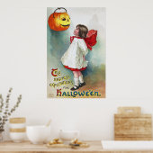 Ellen H. Clapsaddle: Girl with Jack O'Lantern ポスター (キッチン)