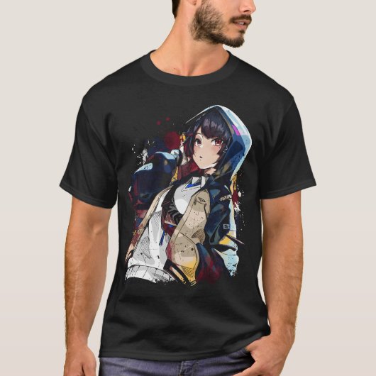 Ellen Joe ZZZ サメ尾ハサミメイド服アート Tシャツ (正面)