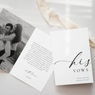 Ellesmereは彼の誓いのカード結婚を写真に カード
