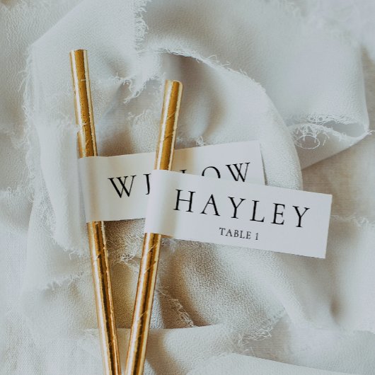 Ellesmereエスコートカードストローフラッグドリンクラベル シール