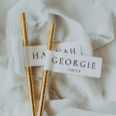 Ellesmereエスコートカードストローフラッグドリンクラベル シール