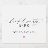 Ellesmereブライダルパーティビール提案ボトルラベル ビールラベル (シングルラベル)