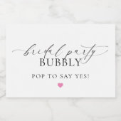 Ellesmereブライダルパーティプロポーショきらめくンワインラボ スパークリングワインラベル (シングルラベル)