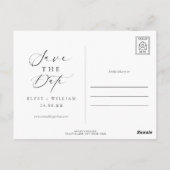 Ellesmereミニマモダンリスト写真の日付を保存 ポストカード (裏面)