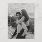 Ellesmereミニマモダンリスト写真の日付を保存 ポストカード (正面)