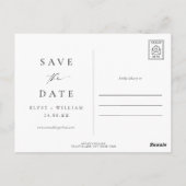 Ellesmereミニマモダンリスト写真の日付を保存 ポストカード (裏面)