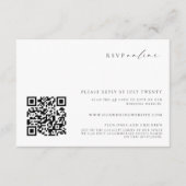 EllesmereミニマリストRSVP QRコード エンクロージャーカード (正面)