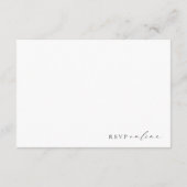 EllesmereミニマリストRSVP QRコード エンクロージャーカード (裏面)
