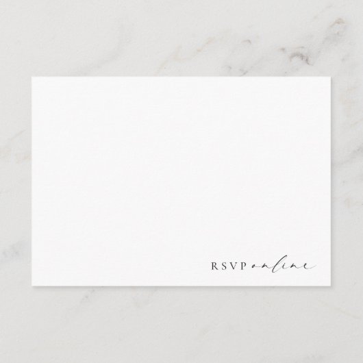 EllesmereミニマリストRSVP QRコード エンクロージャーカード (裏面)