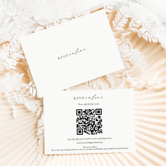 EllesmereミニマリストRSVP QRコード エンクロージャーカード