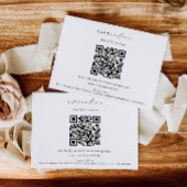 EllesmereミニマリストRSVP QRコード エンクロージャーカード