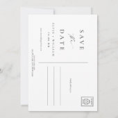 Ellesmereミニマル写真日付はがきを保存 招待状 (裏面)