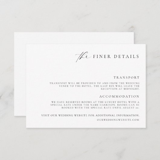 Ellesmereミニマル素晴らし詳細エンクロージャカード エンクロージャーカード (正面/裏面)