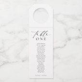 Ellesmereミニマル結婚リストのテーブル番号 ボトルネックタグ (正面)