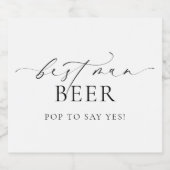 Ellesmereミニマル花婿介添人提案ビアラベル ビールラベル (シングルラベル)