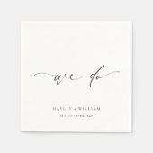 Ellesmereミニマ結婚リストの我々は スタンダードカクテルナプキン (正面)