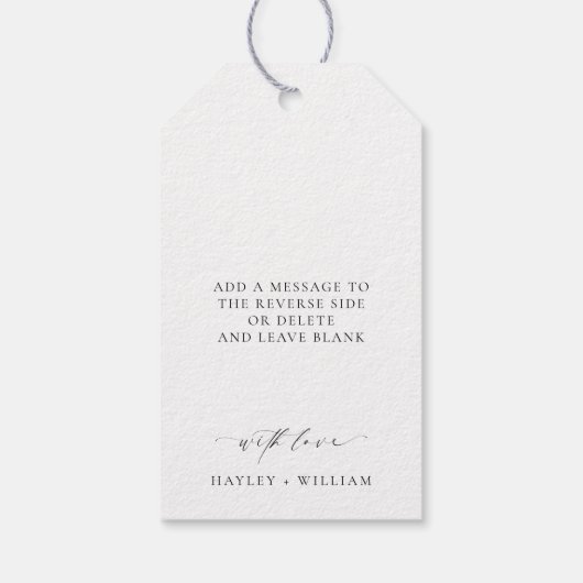 Ellesmere彼の好意お気に入りのギフトのラベル ギフトタグ (裏面)