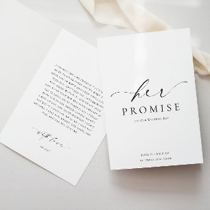 Ellesmere彼女の約束の誓い本結婚のカード カード