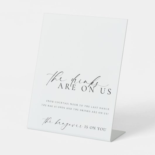 Ellesmere開いたモダンミニマルバーメニュー 台座サイン (正面)