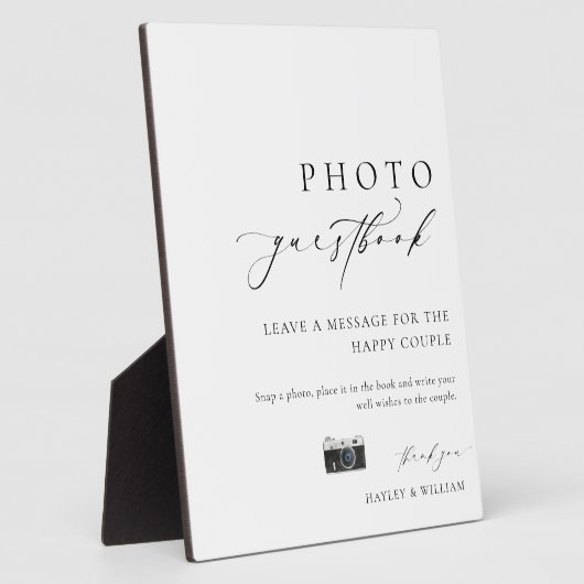 Ellesmere モダンミニマル Photo Guestbook Sign フォトプラーク (側面)