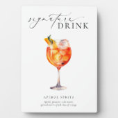 Ellesmere モダンミニマル Signature Drink Sign フォトプラーク (正面)