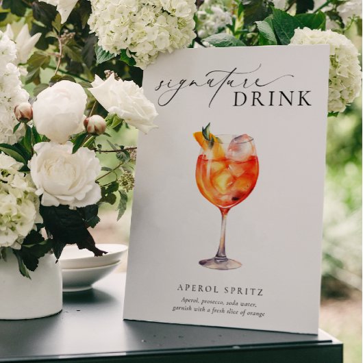 Ellesmere モダンミニマル Signature Drink Sign ポスター