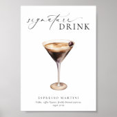 Ellesmere モダンミニマル Signature Drink Sign ポスター (正面)