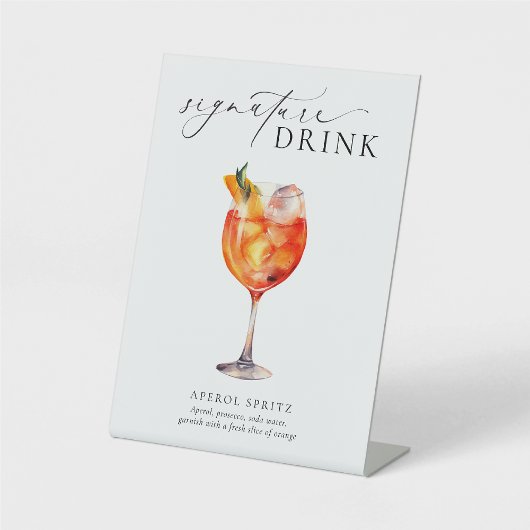 Ellesmere モダンミニマル Signature Drink Sign 台座サイン