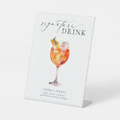 Ellesmere モダンミニマル Signature Drink Sign 台座サイン (正面)