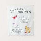 Ellesmere モダンミニマル Signature Drinks Sign タペストリー (正面)