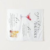 Ellesmere モダンミニマル Signature Drinks Sign タペストリー (正面(横))