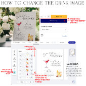 Ellesmere モダンミニマル Signature Drinks Sign ポスター