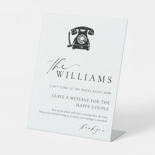 Ellesmere モダン Audioミニマル Guestbook 台座サイン (正面)