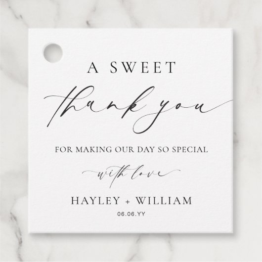 Ellesmere A Sweet Thank You フェイバータグ (正面)