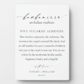 Ellesmere An伝統イタリアン5 Sugared Almonds フォトプラーク (正面)