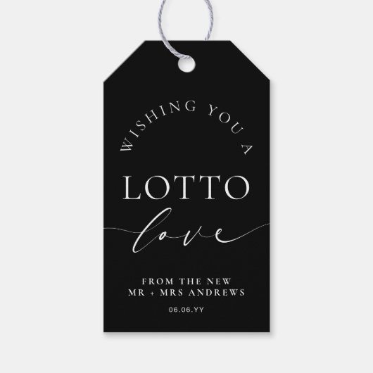Ellesmere Black Wishing You A Lotto Love 結婚's ギフトタグ (正面)