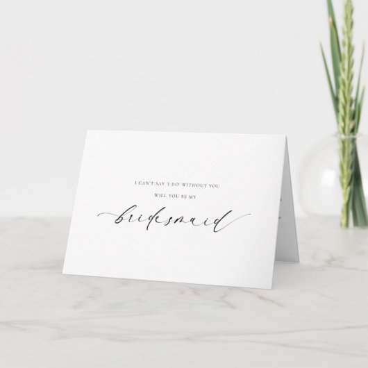 Ellesmere Bridesmaid Proposal Folded Card カード (正面)