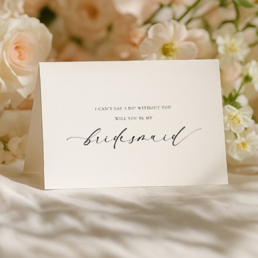 Ellesmere Bridesmaid Proposal Folded Card カード