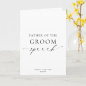 Ellesmere Father Of The Groom Wedding Speech カード (黄色い花)