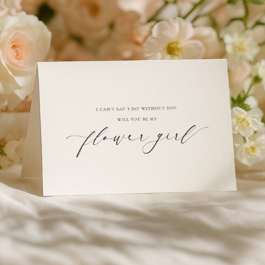 Ellesmere Flower Girl Proposal Folded Card カード