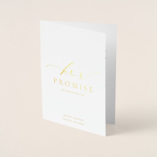 Ellesmere Her Promise Vows Book 結婚's 箔カード (正面)