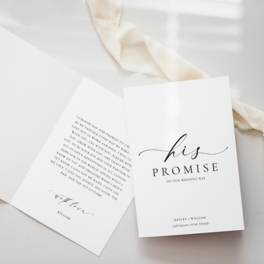 Ellesmere His Promise Vows Book'結婚s Card カード