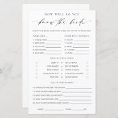 Ellesmere How Well Know The Bride Game (正面/裏面)