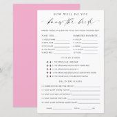 Ellesmere How Well Know The Bride Game (正面/裏面)